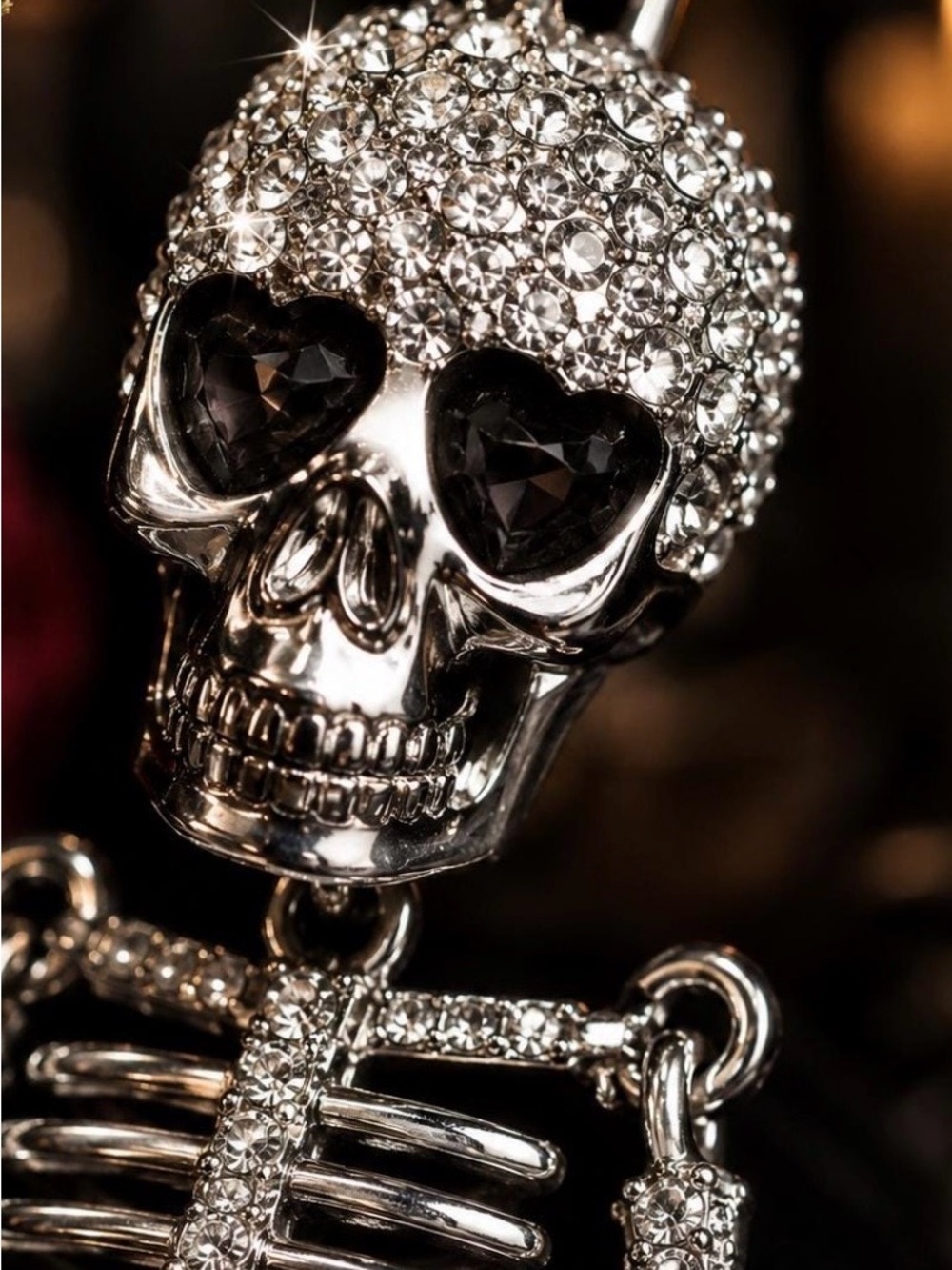 Betsey Johnson Skeleton Necklace And Pendant - Picture 6 of 10